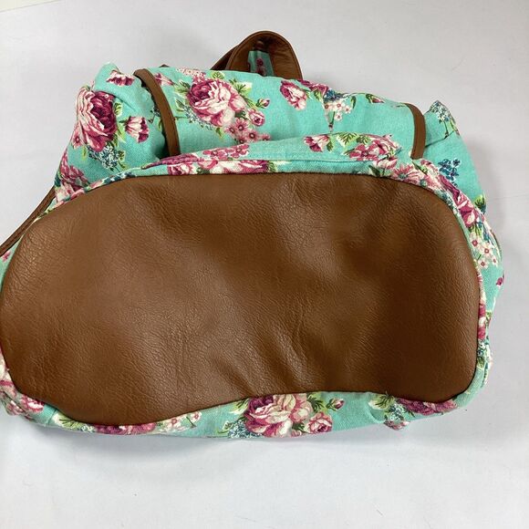 Candies Floral Backpack Bag Pink Blue Flower Teal - Picture 5 of 9